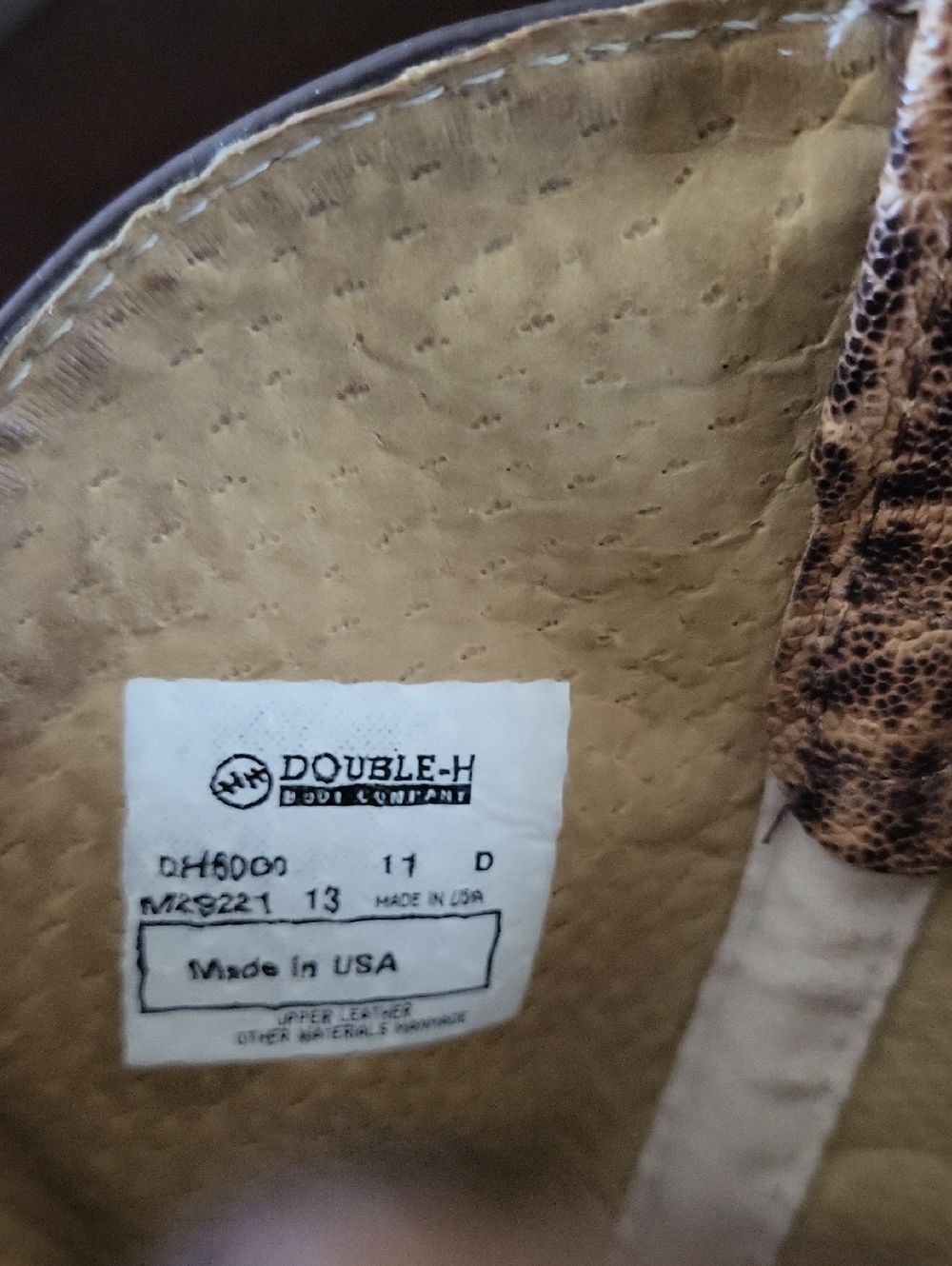 Double H Boot Company Elephant Men's Boot - Picture 4 of 6